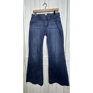 Y2K Mossimo Premium Denim Wide Leg Flare Stretch Western Boho Hippie Jeans EUC 8